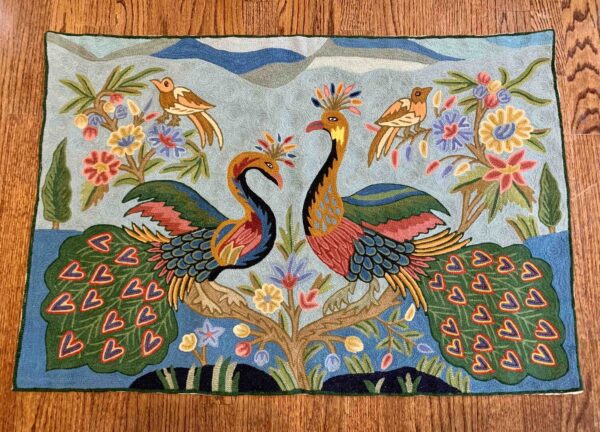 PEACOCKS RUG / WALL HANGING