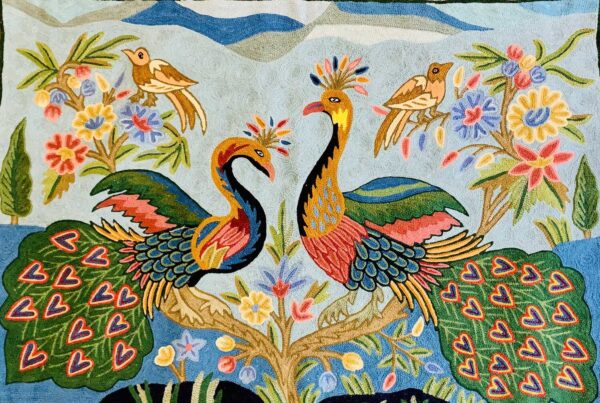 PEACOCKS RUG / WALL HANGING - Image 4