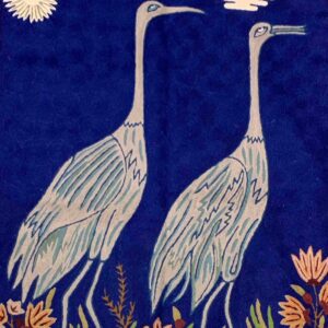 CRANES IN A MEADOW WALL HANGING / TAPESTRY / RUG