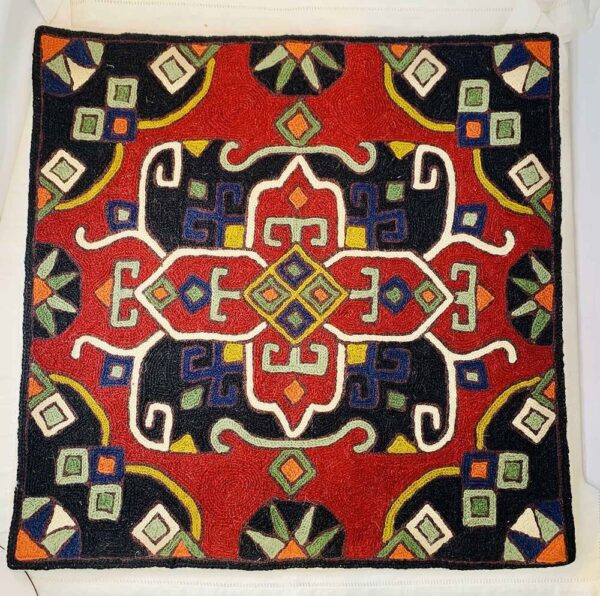 KILIM DESIGN WITH MAROON BASE - PILLOW COVER - Image 3