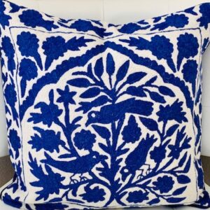 THREE BLUE BIRDS PILLOW COVER