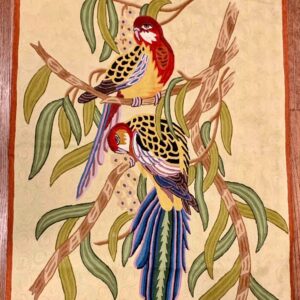 TROPICAL BIRDS IN PARADISE WALL HANGING / TAPESTRY / RUG