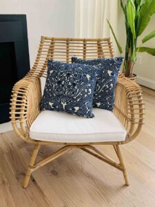 BLUE ANEMONE TREASURE CUSHION COVER