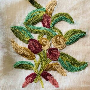 FLORAL PATTERN ON ORGANZA